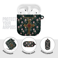 Rosicrucian Order Rose Cross AirPods Case Gothic Baroque Crucifix Vintage Floral