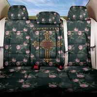 Rosicrucian Order Rose Cross Back Car Seat Cover Gothic Baroque Crucifix Vintage Floral