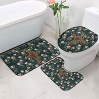 Rosicrucian Order Rose Cross Bathroom Set Gothic Baroque Crucifix Vintage Floral