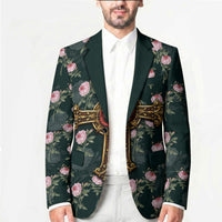 Rosicrucian Order Rose Cross Blazer Gothic Baroque Crucifix Vintage Floral