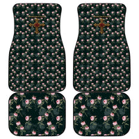 Rosicrucian Order Rose Cross Car Mats Gothic Baroque Crucifix Vintage Floral