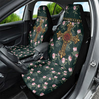 Rosicrucian Order Rose Cross Car Seat Cover Gothic Baroque Crucifix Vintage Floral