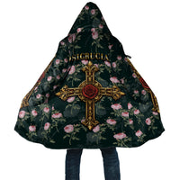 Rosicrucian Order Rose Cross Cloak Gothic Baroque Crucifix Vintage Floral