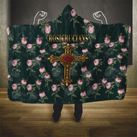Rosicrucian Order Rose Cross Hooded Blanket Gothic Baroque Crucifix Vintage Floral