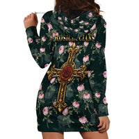 Rosicrucian Order Rose Cross Hoodie Dress Gothic Baroque Crucifix Vintage Floral
