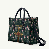 Rosicrucian Order Rose Cross Leather Bag Gothic Baroque Crucifix Vintage Floral