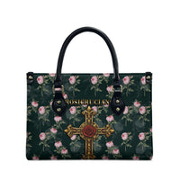 Rosicrucian Order Rose Cross Leather Bag Gothic Baroque Crucifix Vintage Floral