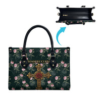 Rosicrucian Order Rose Cross Leather Bag Gothic Baroque Crucifix Vintage Floral