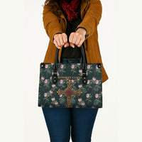 Rosicrucian Order Rose Cross Leather Bag Gothic Baroque Crucifix Vintage Floral