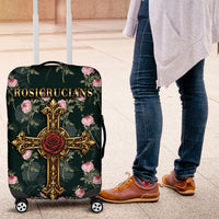 Rosicrucian Order Rose Cross Luggage Cover Gothic Baroque Crucifix Vintage Floral