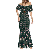Rosicrucian Order Rose Cross Mermaid Dress Gothic Baroque Crucifix Vintage Floral