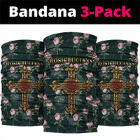 Rosicrucian Order Rose Cross Neck Gaiter Gothic Baroque Crucifix Vintage Floral