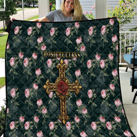 Rosicrucian Order Rose Cross Quilt Gothic Baroque Crucifix Vintage Floral
