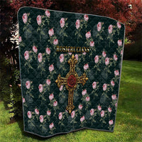 Rosicrucian Order Rose Cross Quilt Gothic Baroque Crucifix Vintage Floral