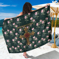 Rosicrucian Order Rose Cross Sarong Gothic Baroque Crucifix Vintage Floral
