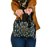 Rosicrucian Order Rose Cross Shoulder Handbag Gothic Baroque Crucifix Vintage Floral