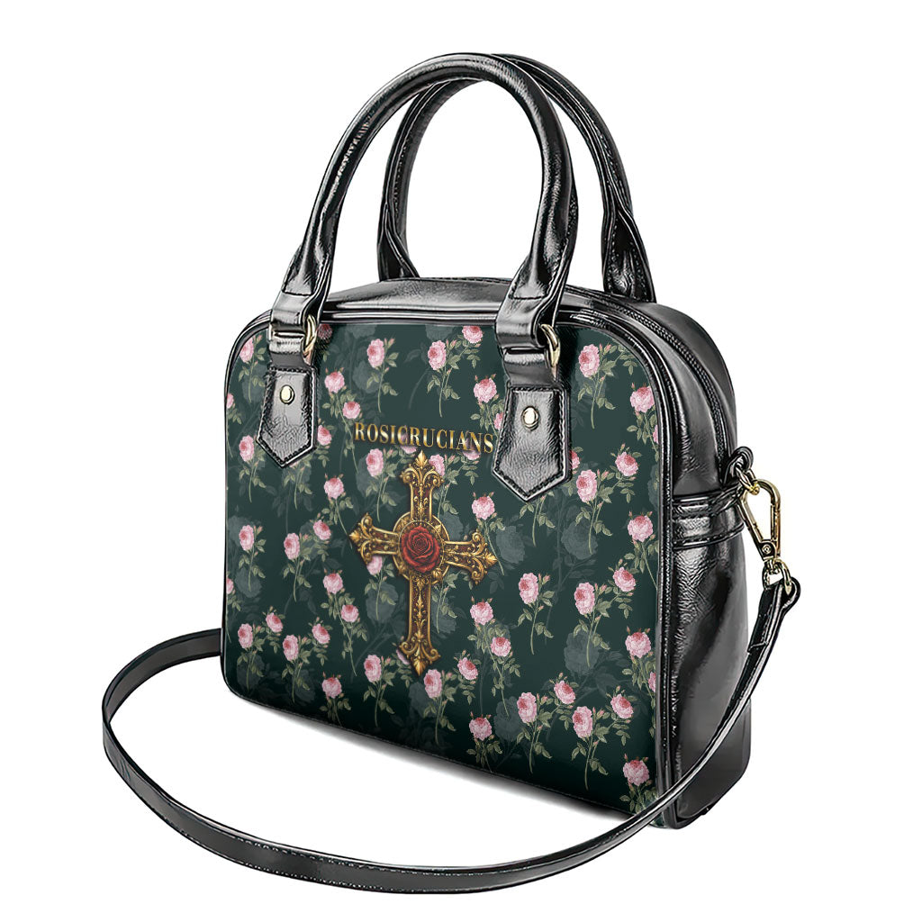 Rosicrucian Order Rose Cross Shoulder Handbag Gothic Baroque Crucifix Vintage Floral