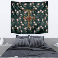 Rosicrucian Order Rose Cross Tapestry Gothic Baroque Crucifix Vintage Floral
