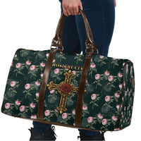 Rosicrucian Order Rose Cross Travel Bag Gothic Baroque Crucifix Vintage Floral