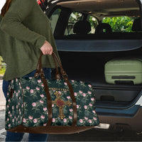 Rosicrucian Order Rose Cross Travel Bag Gothic Baroque Crucifix Vintage Floral