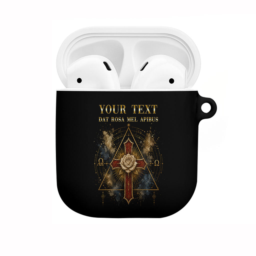 Personalized Rosicrucians AirPods Case Sapiens Dominabitur Astris Rose Cross