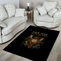 Personalized Rosicrucians Area Rug Sapiens Dominabitur Astris Rose Cross