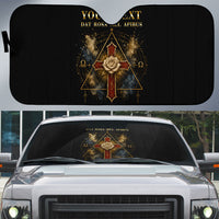 Personalized Rosicrucians Auto Sun Shade Sapiens Dominabitur Astris Rose Cross