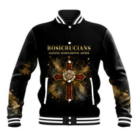 Personalized Rosicrucians Baseball Jacket Sapiens Dominabitur Astris Rose Cross