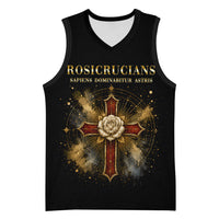 Personalized Rosicrucians Basketball Jersey Sapiens Dominabitur Astris Rose Cross