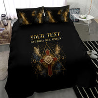 Personalized Rosicrucians Bedding Set Sapiens Dominabitur Astris Rose Cross