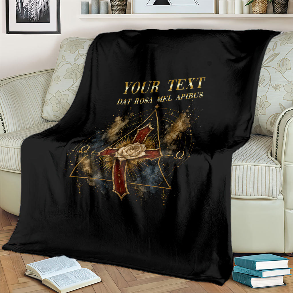 Personalized Rosicrucians Blanket Sapiens Dominabitur Astris Rose Cross