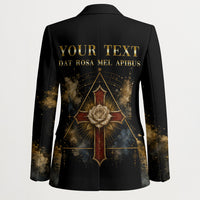 Personalized Rosicrucians Blazer Sapiens Dominabitur Astris Rose Cross