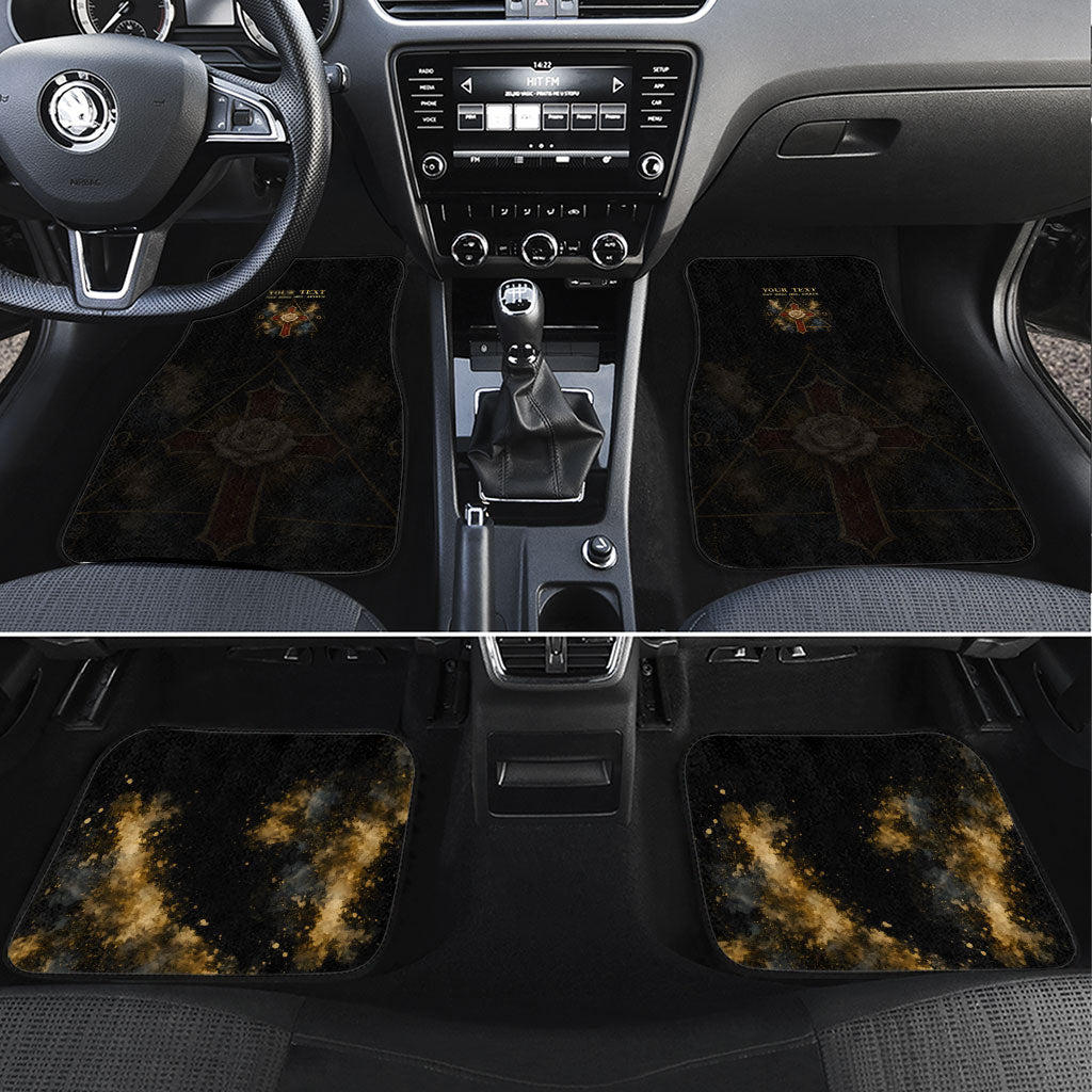 Personalized Rosicrucians Car Mats Sapiens Dominabitur Astris Rose Cross