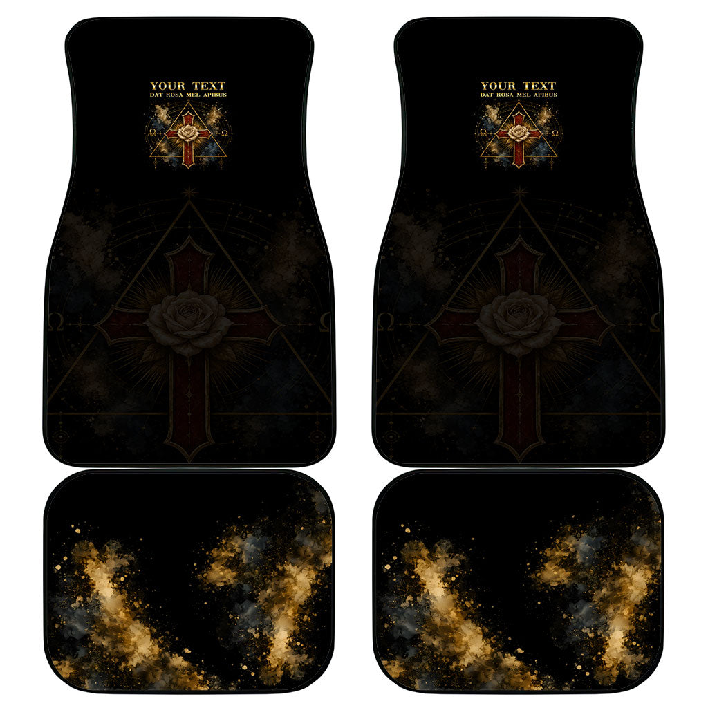 Personalized Rosicrucians Car Mats Sapiens Dominabitur Astris Rose Cross
