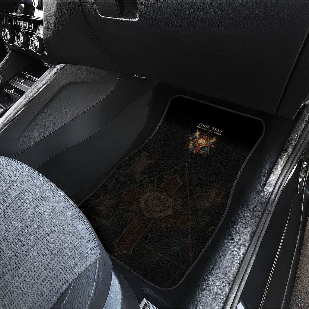 Personalized Rosicrucians Car Mats Sapiens Dominabitur Astris Rose Cross