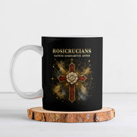 Personalized Rosicrucians Ceramic Mug Sapiens Dominabitur Astris Rose Cross