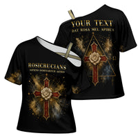 Personalized Rosicrucians Cross Shoulder Shirt Sapiens Dominabitur Astris Rose Cross