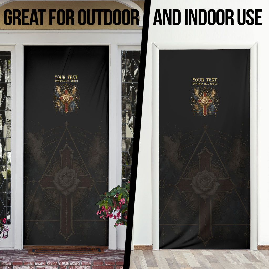 Personalized Rosicrucians Door Cover Sapiens Dominabitur Astris Rose Cross