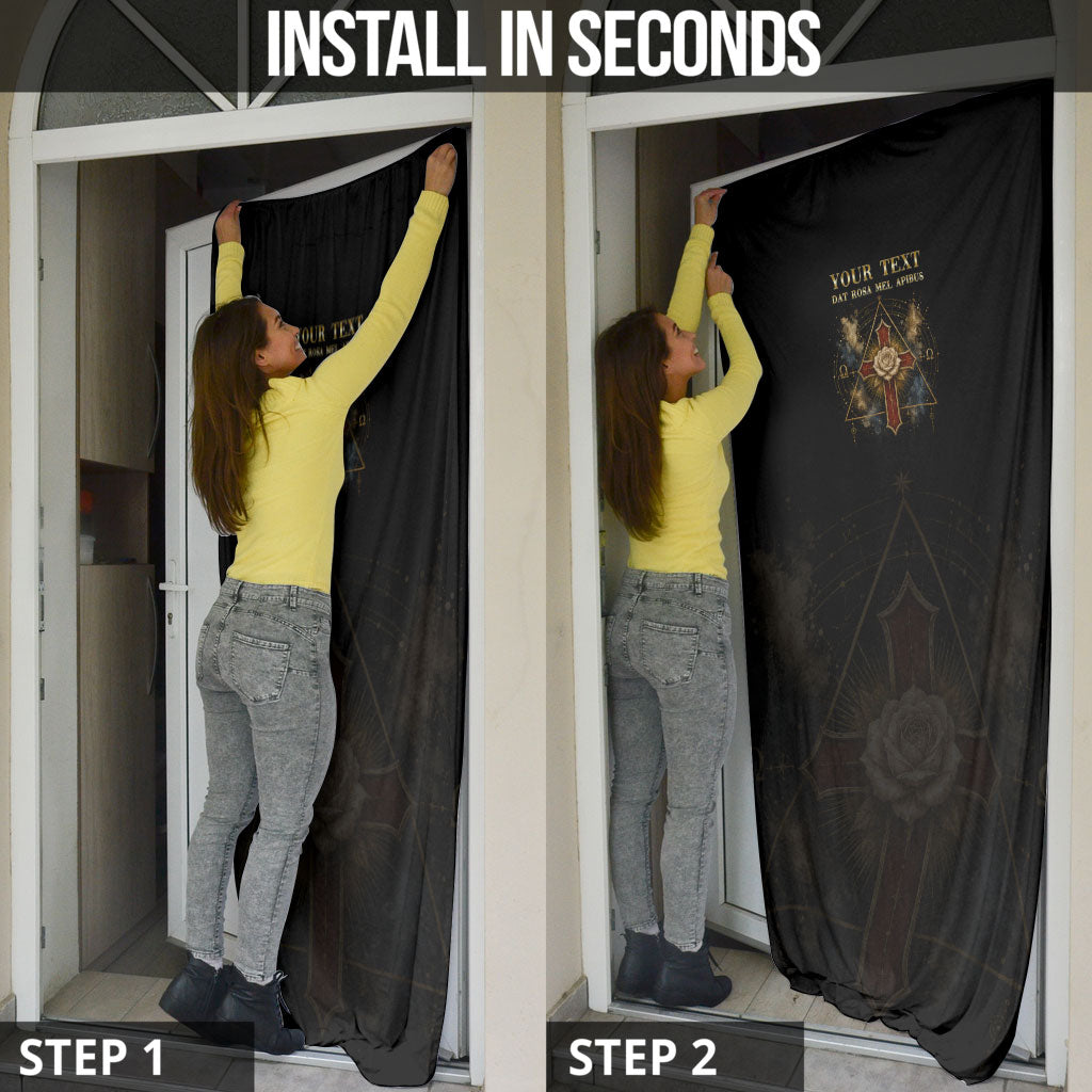 Personalized Rosicrucians Door Cover Sapiens Dominabitur Astris Rose Cross