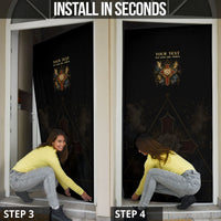 Personalized Rosicrucians Door Cover Sapiens Dominabitur Astris Rose Cross