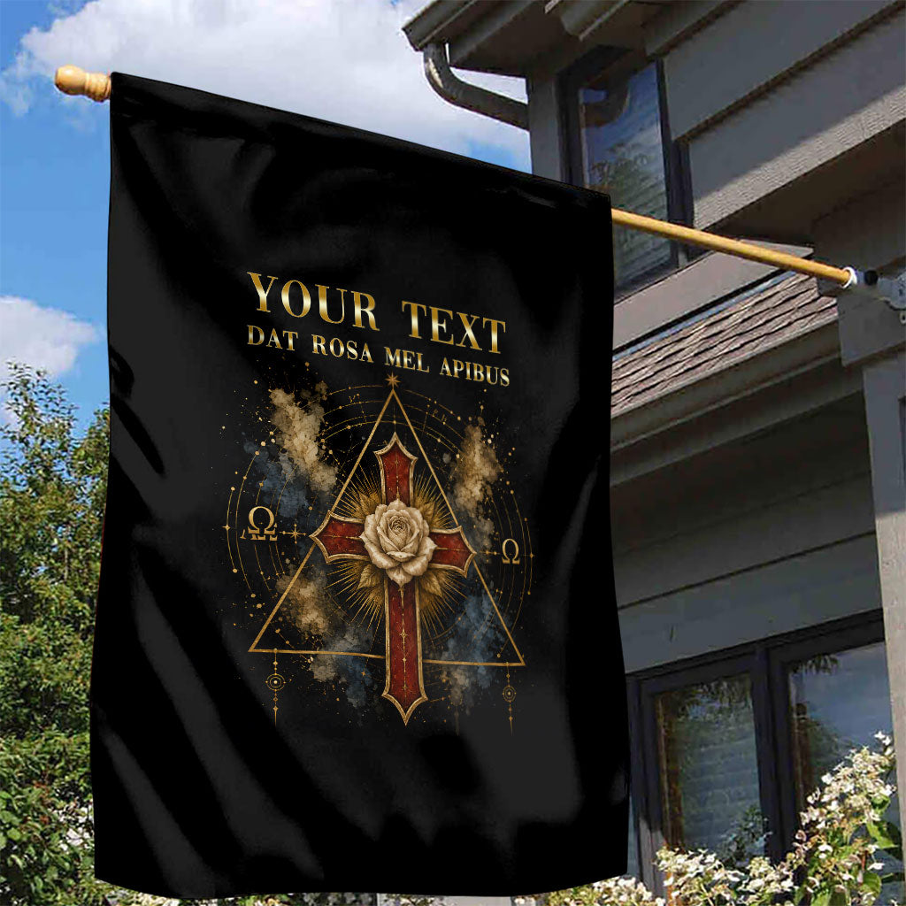 Personalized Rosicrucians Garden Flag Sapiens Dominabitur Astris Rose Cross