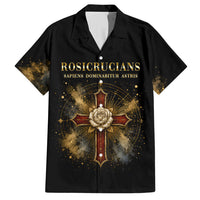 Personalized Rosicrucians Hawaiian Shirt Sapiens Dominabitur Astris Rose Cross