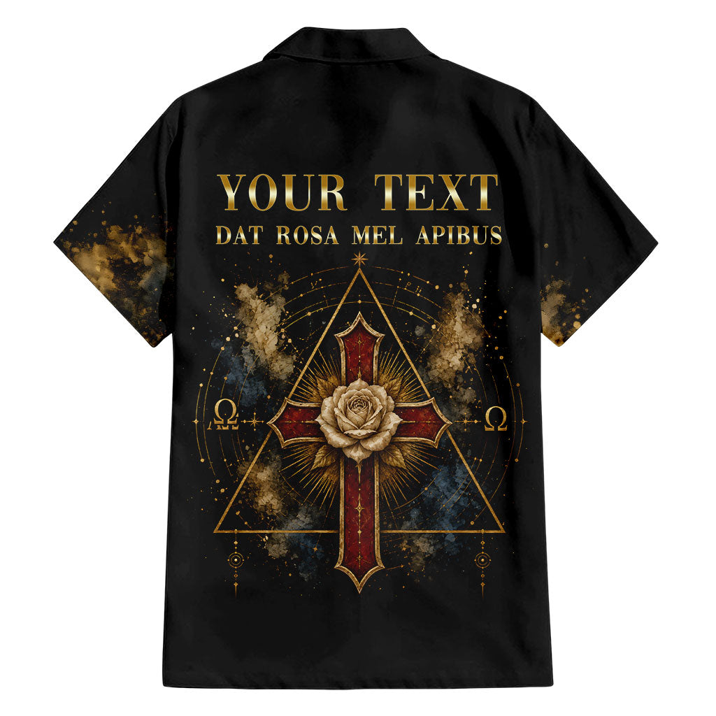Personalized Rosicrucians Hawaiian Shirt Sapiens Dominabitur Astris Rose Cross