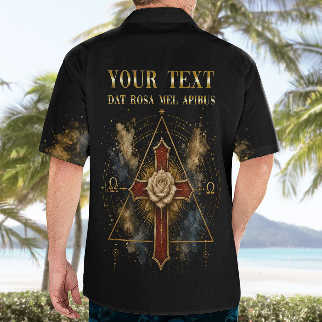 Personalized Rosicrucians Hawaiian Shirt Sapiens Dominabitur Astris Rose Cross