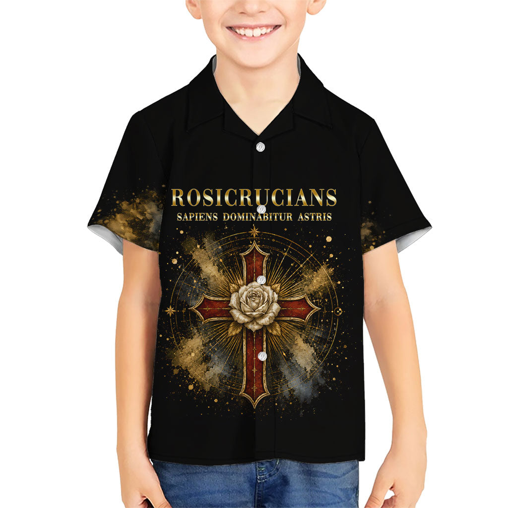 Personalized Rosicrucians Hawaiian Shirt Sapiens Dominabitur Astris Rose Cross