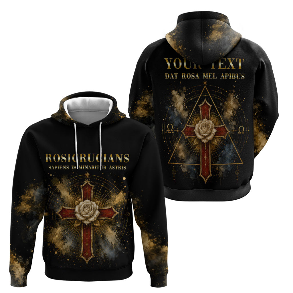 Personalized Rosicrucians Hoodie Sapiens Dominabitur Astris Rose Cross