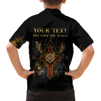 Personalized Rosicrucians Kid Hawaiian Shirt Sapiens Dominabitur Astris Rose Cross