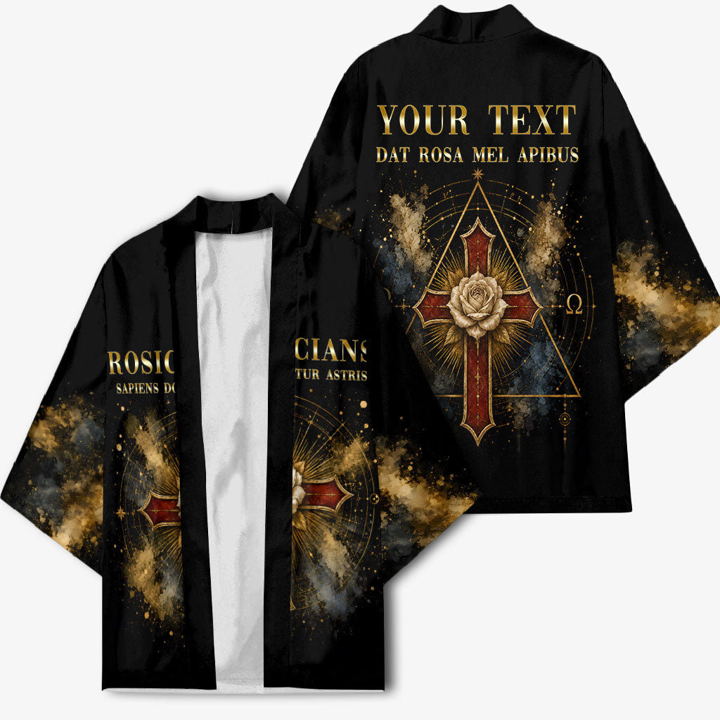 Personalized Rosicrucians Kimono Sapiens Dominabitur Astris Rose Cross