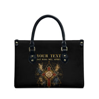 Personalized Rosicrucians Leather Bag Sapiens Dominabitur Astris Rose Cross
