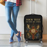 Personalized Rosicrucians Luggage Cover Sapiens Dominabitur Astris Rose Cross